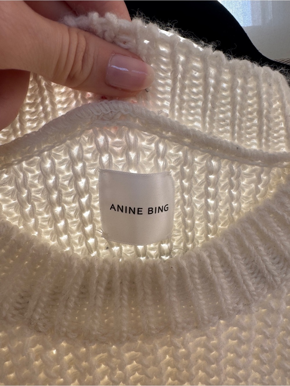 Anine Bing Oversized Sweater - White - Picture 3 of 3